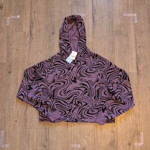 🖤💜 Nightmare Before Christmas Cropped Hoodie -M— Zero Dog Print- NWT 💜🖤
